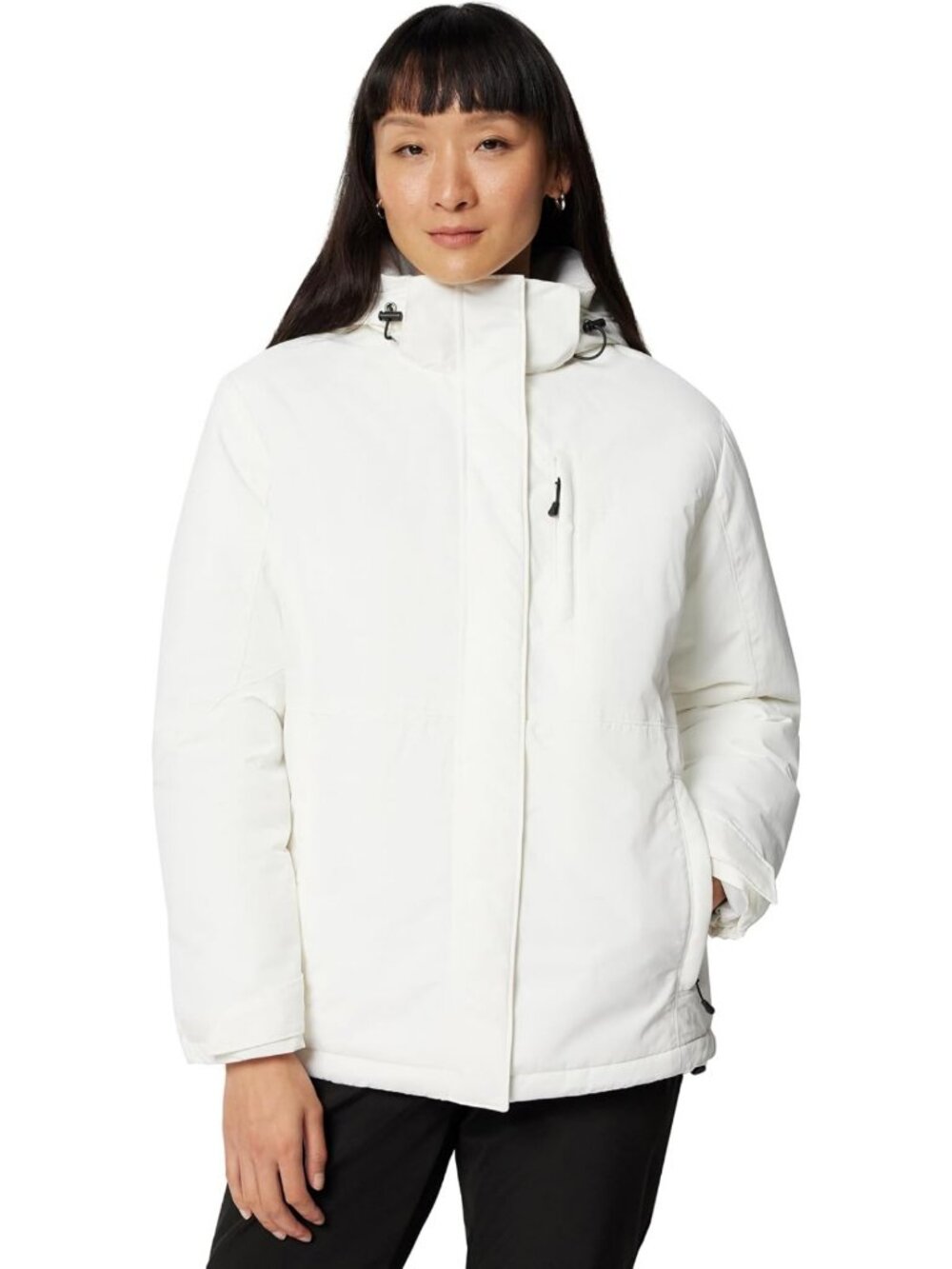Water-Resistant Women's Relaxed-Fit Ski Jacket with Hood for Outdoor Activities